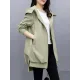 Casual Loose 4 Colors Pleated Zipper Hooded Long Sleeves Outwear Casual Loose 4 Colors Pleated Zipper Hooded Long Sleeves Outwear