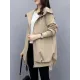 Casual Loose 4 Colors Pleated Zipper Hooded Long Sleeves Outwear Casual Loose 4 Colors Pleated Zipper Hooded Long Sleeves Outwear
