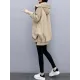 Casual Loose 4 Colors Pleated Zipper Hooded Long Sleeves Outwear Casual Loose 4 Colors Pleated Zipper Hooded Long Sleeves Outwear