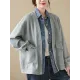 Casual False Two Loose Buttoned Contrast Color Split-Joint Lapel Collar Outerwear Casual False Two Loose Buttoned Contrast Color Split-Joint Lapel Collar Outerwear
