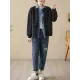 Casual False Two Loose Buttoned Contrast Color Split-Joint Lapel Collar Outerwear Casual False Two Loose Buttoned Contrast Color Split-Joint Lapel Collar Outerwear