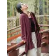Vintage Batwing Sleeves Split-Joint Solid Color Outerwear Vintage Batwing Sleeves Split-Joint Solid Color Outerwear