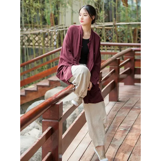 Vintage Batwing Sleeves Split-Joint Solid Color Outerwear Vintage Batwing Sleeves Split-Joint Solid Color Outerwear
