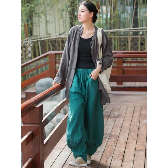 Vintage Batwing Sleeves Split-Joint Solid Color Outerwear Vintage Batwing Sleeves Split-Joint Solid Color Outerwear