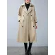 Loose Buttoned Notched Collar Trench Coat Loose Buttoned Notched Collar Trench Coat