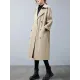 Loose Buttoned Notched Collar Trench Coat Loose Buttoned Notched Collar Trench Coat