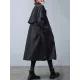 Loose Buttoned Notched Collar Trench Coat Loose Buttoned Notched Collar Trench Coat