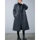 Loose Buttoned Notched Collar Trench Coat Loose Buttoned Notched Collar Trench Coat