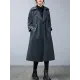 Loose Buttoned Notched Collar Trench Coat Loose Buttoned Notched Collar Trench Coat