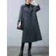 Loose Buttoned Notched Collar Trench Coat Loose Buttoned Notched Collar Trench Coat