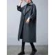 Loose Buttoned Notched Collar Trench Coat Loose Buttoned Notched Collar Trench Coat