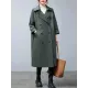 Loose Buttoned Notched Collar Trench Coat Loose Buttoned Notched Collar Trench Coat