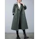 Loose Buttoned Notched Collar Trench Coat Loose Buttoned Notched Collar Trench Coat