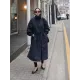 Solid Color Loose Elastic Waist Long Outwear Solid Color Loose Elastic Waist Long Outwear