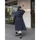 Solid Color Loose Elastic Waist Long Outwear Solid Color Loose Elastic Waist Long Outwear