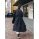 Solid Color Loose Elastic Waist Long Outwear Solid Color Loose Elastic Waist Long Outwear