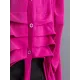 Drawstring Solid Color Half Sleeves Irregular Clipping V-Neck Outerwear Drawstring Solid Color Half Sleeves Irregular Clipping V-Neck Outerwear