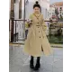 Casual Lose Tied Buttoned High-Waist Notched Collar Long Bishop Sleeves Trench Coat Casual Lose Tied Buttoned High-Waist Notched Collar Long Bishop Sleeves Trench Coat