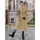 Casual Lose Tied Buttoned High-Waist Notched Collar Long Bishop Sleeves Trench Coat Casual Lose Tied Buttoned High-Waist Notched Collar Long Bishop Sleeves Trench Coat