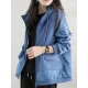 Artistic Retro Loose Long Sleeves Solid Color Zipper Hooded Outerwear Artistic Retro Loose Long Sleeves Solid Color Zipper Hooded Outerwear