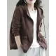 Artistic Retro Loose Long Sleeves Solid Color Zipper Hooded Outerwear Artistic Retro Loose Long Sleeves Solid Color Zipper Hooded Outerwear