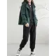 Artistic Retro Loose Long Sleeves Solid Color Zipper Hooded Outerwear Artistic Retro Loose Long Sleeves Solid Color Zipper Hooded Outerwear