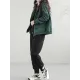 Artistic Retro Loose Long Sleeves Solid Color Zipper Hooded Outerwear Artistic Retro Loose Long Sleeves Solid Color Zipper Hooded Outerwear
