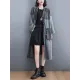 Artistic Retro Denim Long Sleeves Loose Tied Split-Joint Trench Outerwear Artistic Retro Denim Long Sleeves Loose Tied Split-Joint Trench Outerwear