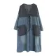 Artistic Retro Denim Long Sleeves Loose Tied Split-Joint Trench Outerwear Artistic Retro Denim Long Sleeves Loose Tied Split-Joint Trench Outerwear
