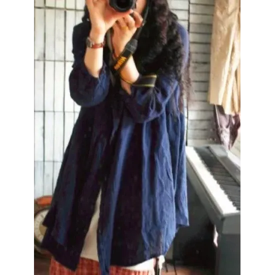 Loose Comfortable Lightly Peplum Outwear Loose Comfortable Lightly Peplum Outwear
