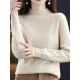 Office Long Sleeves Solid Color High-Neck Sweater Tops Pullovers Office Long Sleeves Solid Color High-Neck Sweater Tops Pullovers