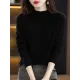Office Long Sleeves Solid Color High-Neck Sweater Tops Pullovers Office Long Sleeves Solid Color High-Neck Sweater Tops Pullovers
