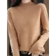 Office Long Sleeves Solid Color High-Neck Sweater Tops Pullovers Office Long Sleeves Solid Color High-Neck Sweater Tops Pullovers