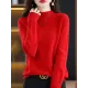 Office Long Sleeves Solid Color High-Neck Sweater Tops Pullovers Office Long Sleeves Solid Color High-Neck Sweater Tops Pullovers