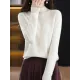Office Long Sleeves Solid Color High-Neck Sweater Tops Pullovers Office Long Sleeves Solid Color High-Neck Sweater Tops Pullovers