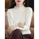 Office Long Sleeves Solid Color High-Neck Sweater Tops Pullovers Office Long Sleeves Solid Color High-Neck Sweater Tops Pullovers