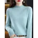 Office Long Sleeves Solid Color High-Neck Sweater Tops Pullovers Office Long Sleeves Solid Color High-Neck Sweater Tops Pullovers