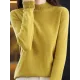 Office Long Sleeves Solid Color High-Neck Sweater Tops Pullovers Office Long Sleeves Solid Color High-Neck Sweater Tops Pullovers