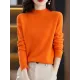 Office Long Sleeves Solid Color High-Neck Sweater Tops Pullovers Office Long Sleeves Solid Color High-Neck Sweater Tops Pullovers