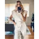 Casual Cap Sleeve Solid Color High-Neck Sweater Tops Pullovers Casual Cap Sleeve Solid Color High-Neck Sweater Tops Pullovers