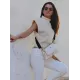 Casual Cap Sleeve Solid Color High-Neck Sweater Tops Pullovers Casual Cap Sleeve Solid Color High-Neck Sweater Tops Pullovers