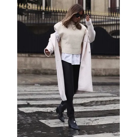 Casual Cap Sleeve Solid Color High-Neck Sweater Tops Pullovers Casual Cap Sleeve Solid Color High-Neck Sweater Tops Pullovers