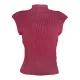 Casual Cap Sleeve Solid Color High-Neck Sweater Tops Pullovers Casual Cap Sleeve Solid Color High-Neck Sweater Tops Pullovers