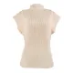 Casual Cap Sleeve Solid Color High-Neck Sweater Tops Pullovers Casual Cap Sleeve Solid Color High-Neck Sweater Tops Pullovers