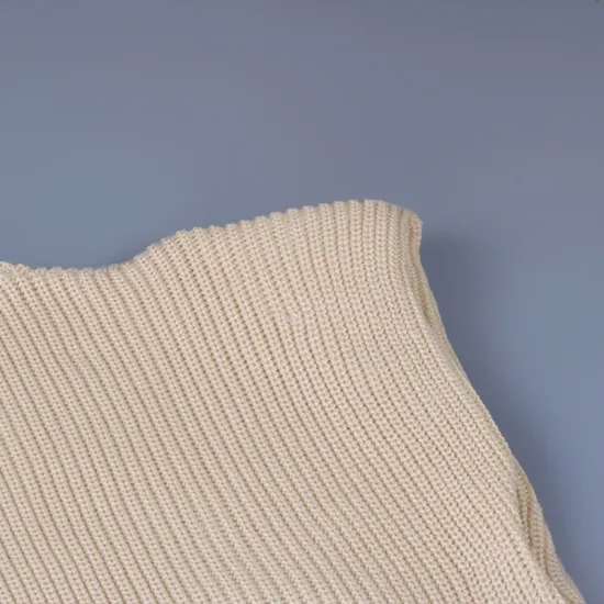 Casual Cap Sleeve Solid Color High-Neck Sweater Tops Pullovers Casual Cap Sleeve Solid Color High-Neck Sweater Tops Pullovers