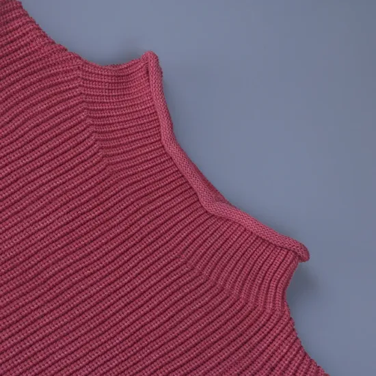 Casual Cap Sleeve Solid Color High-Neck Sweater Tops Pullovers Casual Cap Sleeve Solid Color High-Neck Sweater Tops Pullovers