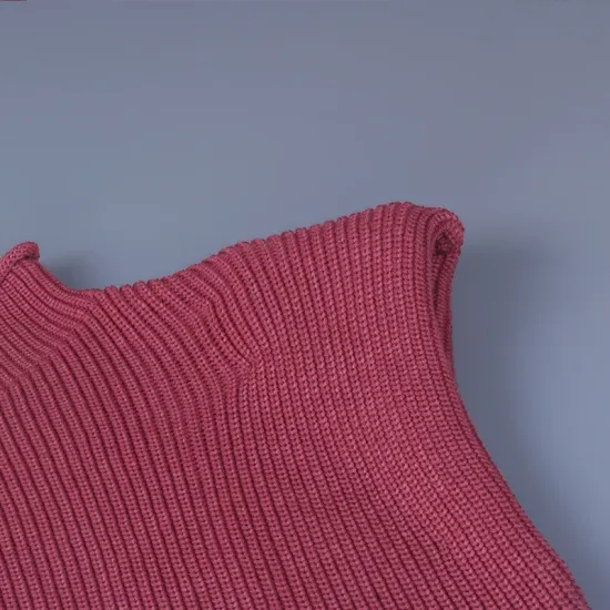 Casual Cap Sleeve Solid Color High-Neck Sweater Tops Pullovers Casual Cap Sleeve Solid Color High-Neck Sweater Tops Pullovers
