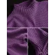 Vintage Long Sleeves Loose Solid Color High-Neck Sweater Tops Vintage Long Sleeves Loose Solid Color High-Neck Sweater Tops