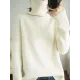 Casual Long Sleeves Loose Solid Color High-Neck Sweater Tops Casual Long Sleeves Loose Solid Color High-Neck Sweater Tops