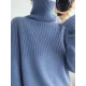 Casual Long Sleeves Loose Solid Color High-Neck Sweater Tops Casual Long Sleeves Loose Solid Color High-Neck Sweater Tops